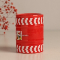 Копилка керамика "Не влезай убьёт! Частная собственность" красная 6,5х6,5х9 см