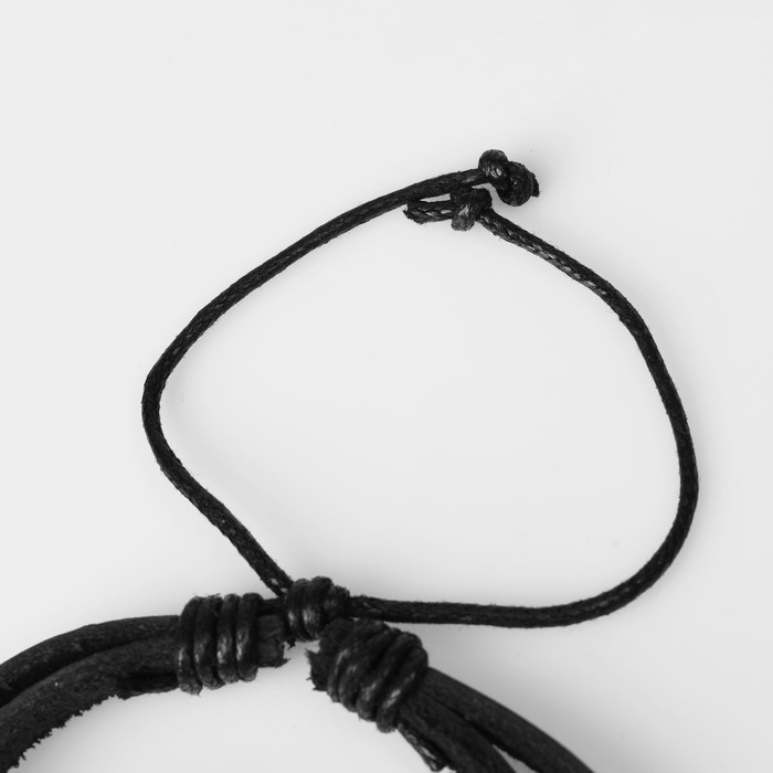 Браслет унисекс &laquo;Гранд&raquo; бесконечность, цвет чёрный с серебряно-медным, d=7 см