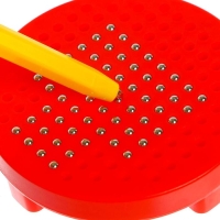 Планшет обучающий &laquo;Магнитное рисование&raquo;, 120 отверстий, с креплением на обороте, цвет красный