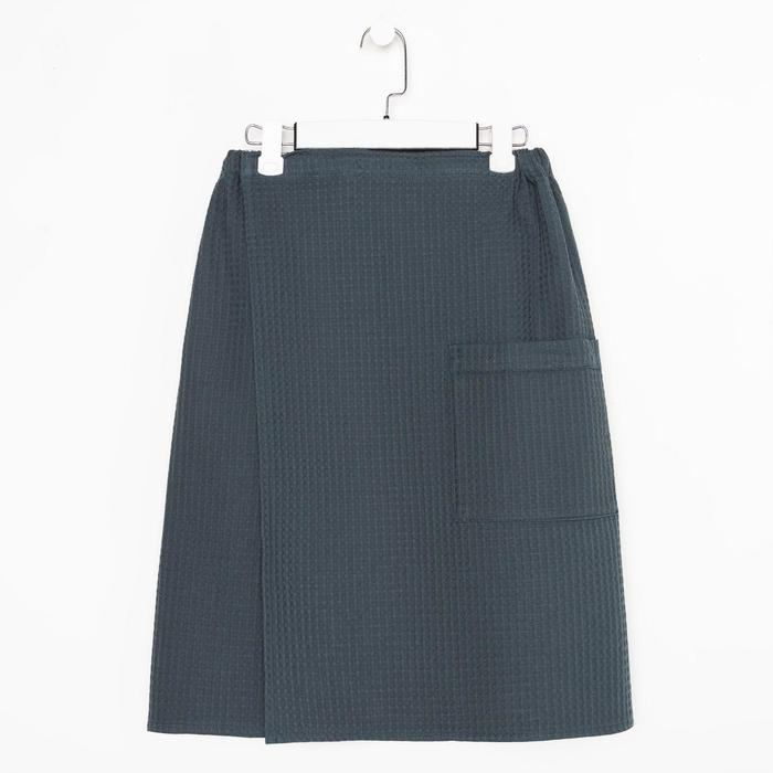 Полотенце банное Этель «Килт» с карманом 60*140 см. цв. темно-зеленый металлик, 100% хл, вафля 240 г/м2 Полотенце банное Этель «Килт» с карманом 60*140 см. цв. темно-зеленый металлик, 100% хл, вафля 240 г/м2