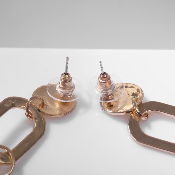 Серьги висячие &laquo;Притяжение&raquo; стиль, цвет золото, 7,6 см