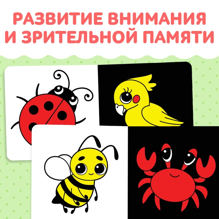 Картонная книга для новорожденных &laquo;Контрастные картинки&raquo;, 10 стр., 0+