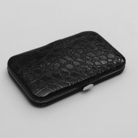 Набор маникюрный &laquo;Рептилия&raquo;, 8 предметов, в футляре, цвет чёрный