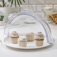 Блюдо для кондитерских изделий с крышкой, 39&times;38&times;22 см