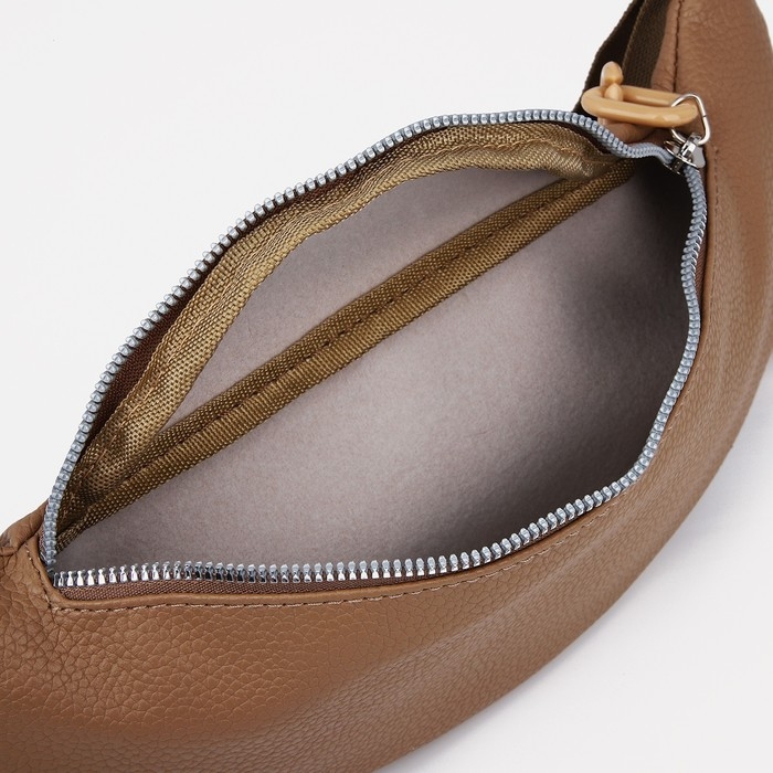 Поясная сумка на молнии, цвет бежевый Поясная сумка на молнии, цвет бежевый