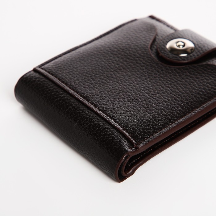 Портмоне мужское на магните, отдел для купюр, для карт, для монет, цвет коричневый Портмоне мужское на магните, отдел для купюр, для карт, для монет, цвет коричневый