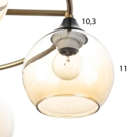 Люстра "Сицилия" 5х60Вт Е27 Золото 55х55х25,5см Люстра "Сицилия" 5х60Вт Е27 Золото 55х55х25,5см