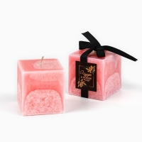 Свеча интерьерная новогодняя &laquo;Чудес&raquo; на Новый год, розовая, 5 х 5 см