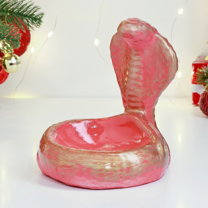 Подставка для мелочей "Кобра" 16см, красная