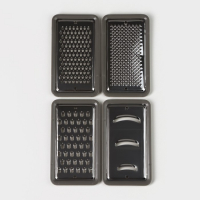 Тёрка-контейнер, 9&times;27 см, 4 насадки, цвет МИКС