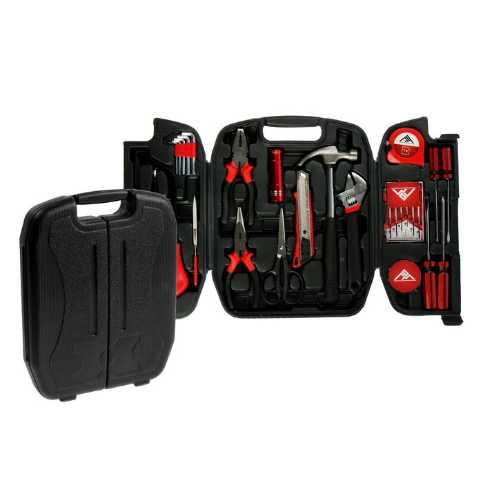 Набор инструментов в кейсе ЛОМ, универсальный, 27 предметов Набор инструментов в кейсе ЛОМ, универсальный, 27 предметов