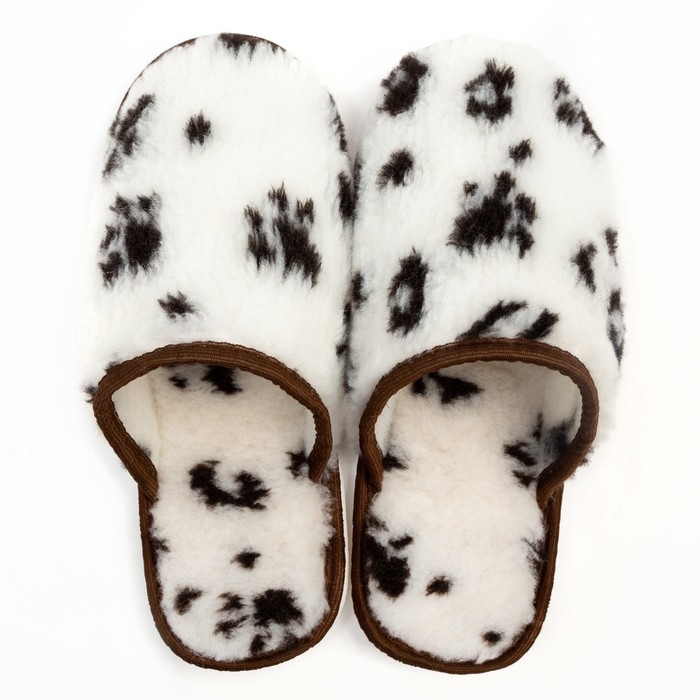 Тапочки женские, цвет молочный &laquo;Лапки&raquo;, размер 39