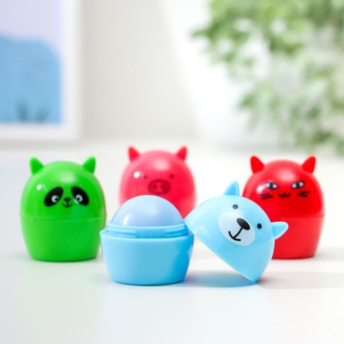 Бальзам для губ &laquo;Зверята&raquo;, микс цветов и ароматов