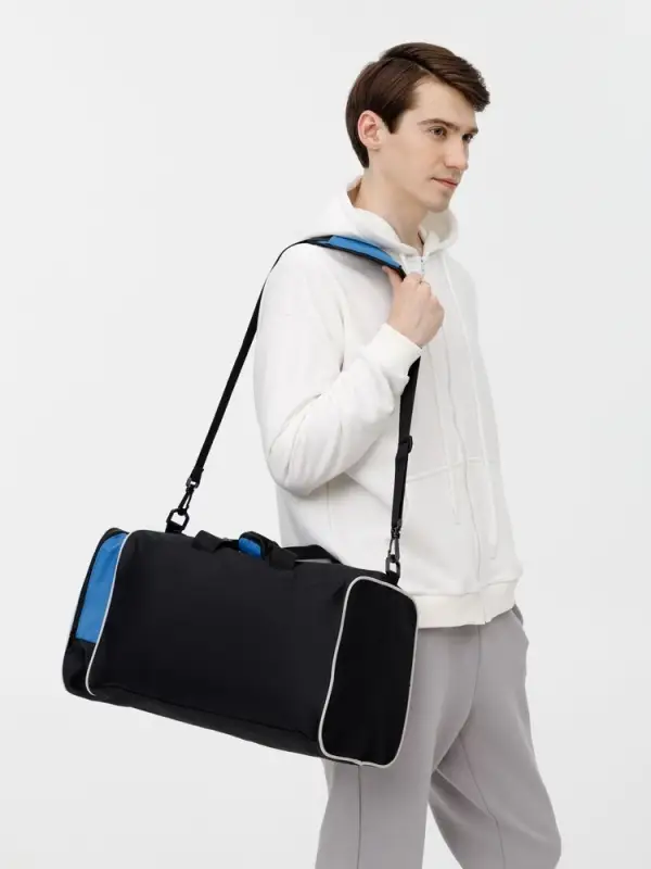 Спортивная сумка Fitnext, черная с синим