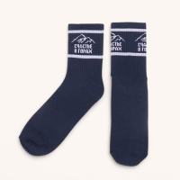 Носки мужские, черные "Счастье в горах"