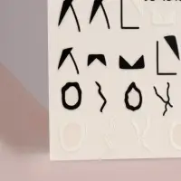 Наклейки для ногтей &laquo;Геометрия&raquo;, чёрные, белые