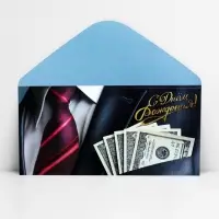 Конверт для денег &laquo;С Днём рождения!&raquo;, купюры в кармане, 16.5 &times; 8 см