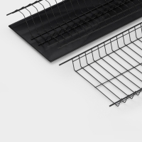 Сушилка для посуды с поддоном для шкафа 60 см, 56.5&times;25.6 см, чёрная