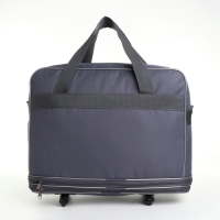 Сумка дорожная 20" на колёсах, отдел на молнии, с увеличением, наружный карман, длинный ремень, цвет серый