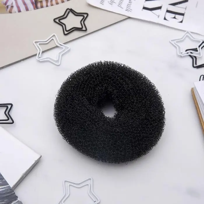 Валик - резинка для создания пучка, 4&times;7 см, чёрный