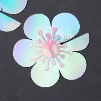 Топпер для торта &laquo;Цветы&raquo;, 6 шт., перламутр