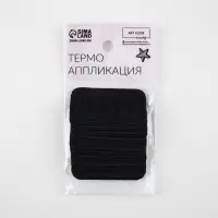 Термоаппликация Happy, 5&times;2.7 см, чёрная