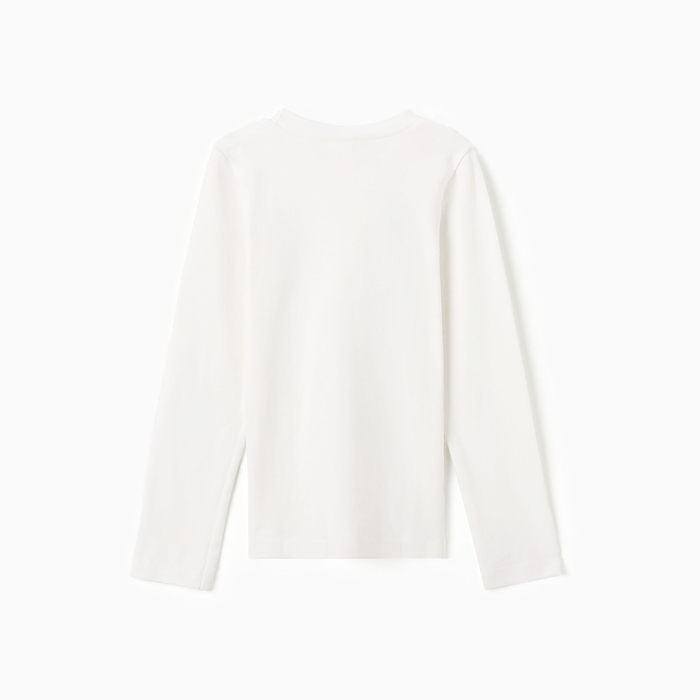 Джемпер для девочки школьный, цвет молочный, рост 116 см