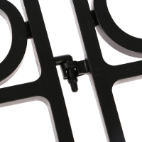 Ограждение декоративное, 32 &times; 300 см, 6 секций, пластик, чёрное