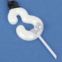 Свеча для торта &laquo;Джентельмен&raquo;, цифра 3, белая