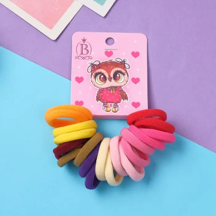 Резинка для волос "Венди" (набор 20 шт) милашка, 2,5 см, нежность