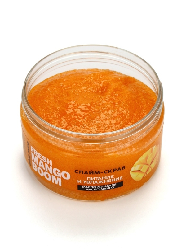 Скраб-слайм для тела Fresh mango boom, питание и увлажнение, с ароматом манго, 250 г, PICO MICO