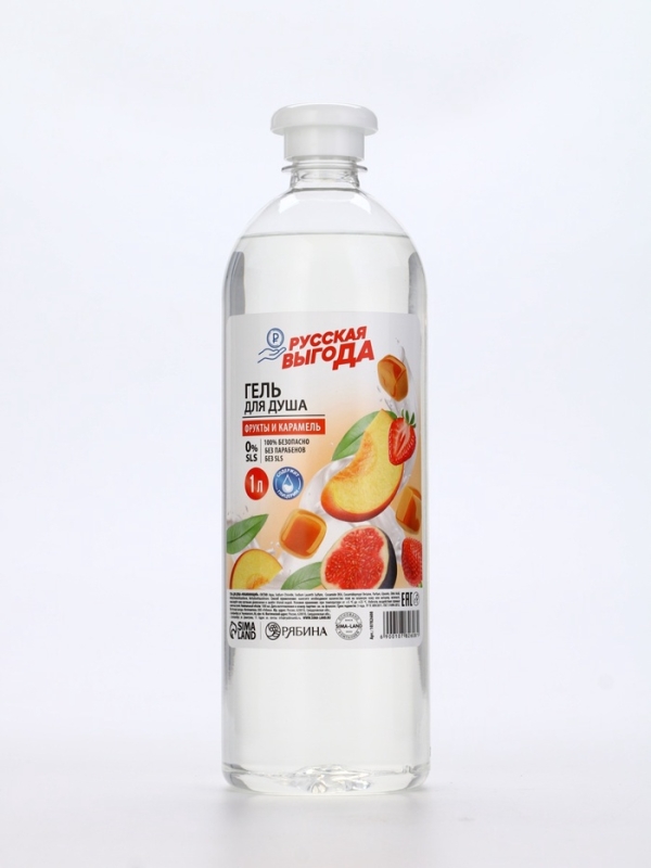 Русская Выгода Гель для Душа фрукты и карамель, 1000 мл