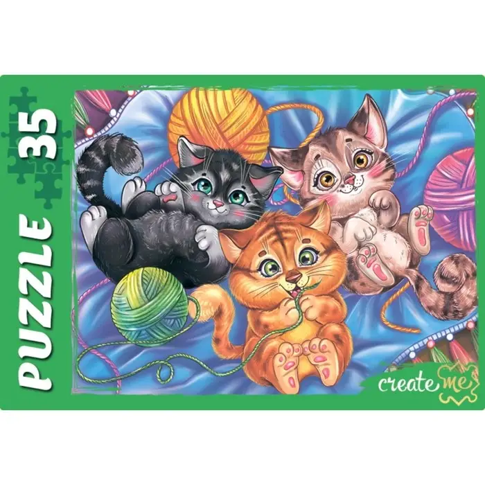 Пазл &laquo;Забавные котики&raquo;, 35 элементов, МИКС