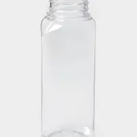 Бутылка ПЭТ 300 мл, горло 0,38 см, квадратная, цвет прозрачный