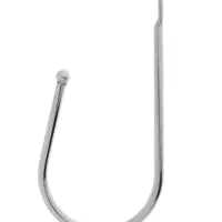 Крючок для штор ТУНДРА KS011, однорожковый, цвет хром, 2 шт