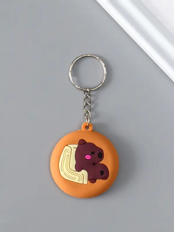 Брелок резина с зеркалом "Капибара" МИКС 4,2х4,2х0,6 см