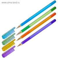 Ручка шариковая MunHwa MC Gold LE, узел 0.5 мм, чернила синие, резиновый упор, корпус микс