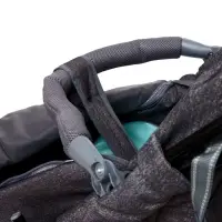 Санки - коляска &laquo;Наши детки 6&raquo;, чехол для ног, муфта, сумка, принт с ламой, серый