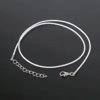 Шнурок нейлоновый d=1,5 мм, 43 см + удлинитель, цвет белый