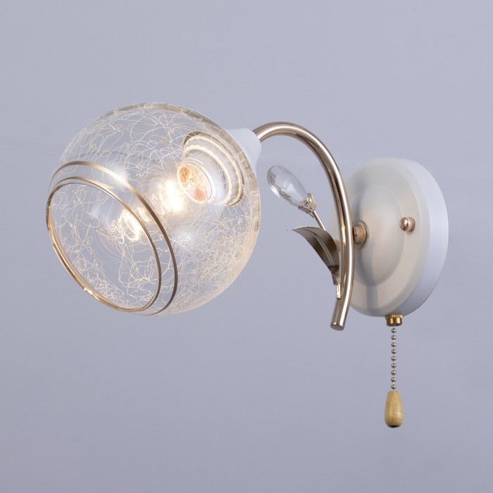 Бра Бра "Фурия" 1х60Вт Е27 Золото, белый