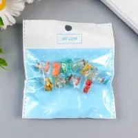 Подвеска для творчества стекло, пластик "Фрукты в колбе" МИКС 2,8х1,5 см