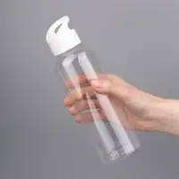 Бутылка для воды Plaske, прозрачная с белой крышкой