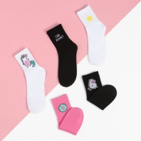 Набор женских носков KAFTAN "Единороги“ 5 пар, р. 36-39 (23-25 см) Набор женских носков KAFTAN "Единороги“ 5 пар, р. 36-39 (23-25 см)