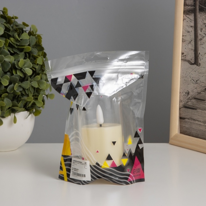 Светильник "Свеча в стакане"  3хLR44, 5,7х5,7х10см