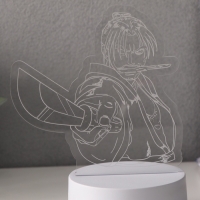 Светильник "Аниме. Воин" LED RGB от сети RISALUX 9,5х14,9х16 см