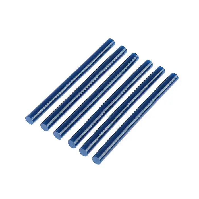 Клеевые стержни ТУНДРА, 7&times;100 мм, синие, 6 шт.