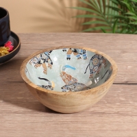 Миска "Мудрый слон" дерево манго 17,5х17,5х6,5 см