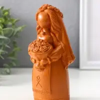 Фигура &laquo;Берегиня невеста&raquo;, 14&times;6.5&times;7 см, красная глина
