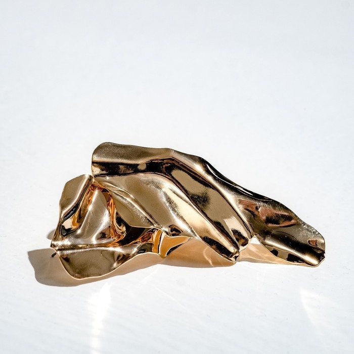 Серьги металл &laquo;Атмосфера&raquo; абстракция, цвет золото