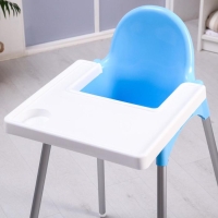 Стульчик для кормления пластиковый, голубой